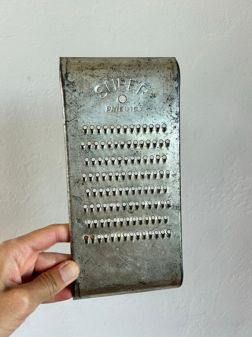 Vintage SUPER Patented Metal Grater | Rustic Kitchen Tool